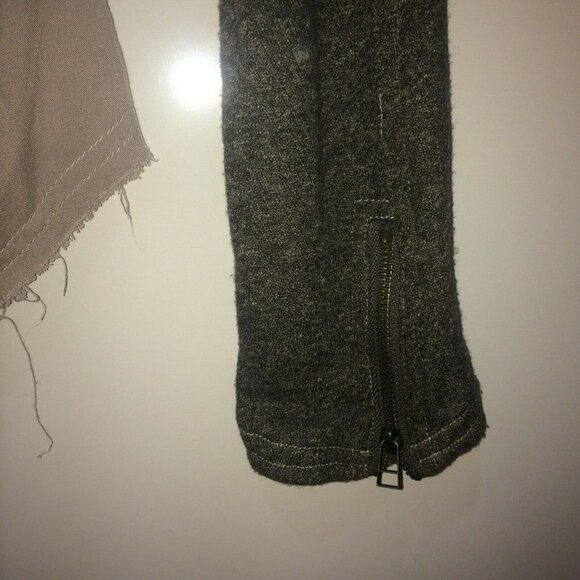 Buttons Women's Large Hooded Jacket Long Sleeves Hoodie Zip Front Brown Tops L - Picture 13 of 13